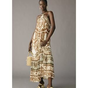 Anthropologie Vineet Bahl Printed Halter Dress